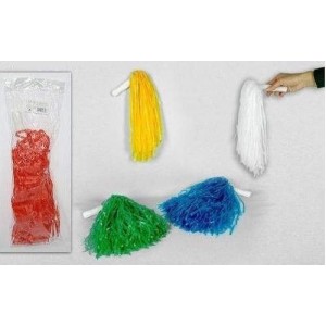 PON PON COLORATI CHEERLEADER MAJORETTE CARNEVALE - COLORE NERO