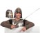CAPPELLO ELMO ELMETTO CAVALIERE SOLDATO SPARTANO CON VISIERA