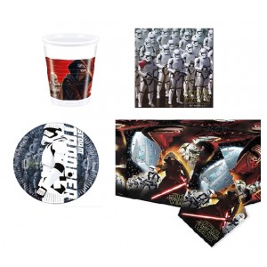SET COMPLEANNO FESTE STAR WARS PIATTI BICCHIERI TOVAGLIOLI TOVAGLIA