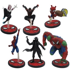 SET 6 PERSONAGGI PVC SPIDERMAN ANCHE DECORAZIONE TORTE