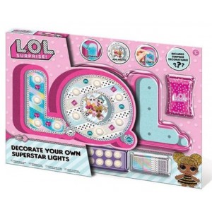LOL SURPRISE LUCI SUPERSTAR DECORAZIONE SET LUMINOSO PER CAMERETTA