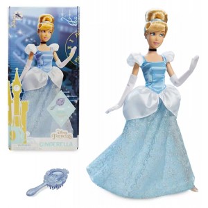 PRINCIPESSE SCINTILLANTI DISNEY CENERENTOLA CON SPAZZOLA - BAMBOLA SNODABILE