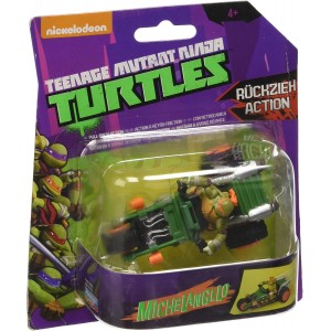 TARTARUGHE NINJA TMNT VEICOLO A RETROCARICA RACE CAR MICHELANGELO