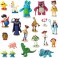 SET 19 PERSONAGGI PVC TOY STORY BUZZ WOODY REX ZURG LOTSO...