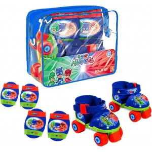 ZAINETTO CON PATTINI REGOLABILI E PROTEZIONI PJ MASKS SUPER PIGIAMINI