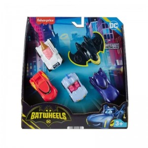 SET 5 VEICOLI SCALA 1:55 BATWHEELS - BATCAST METAL