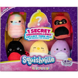 SET 6 PELUCHE SQUISHMALLOWS 5 CM SQUISHVILLE