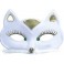 MASCHERA GATTO BIANCA CARNEVALE TEATRO TRAVESTIMENTI
