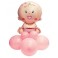 KIT 8 PALLONCINI ROSA + PALLONE FOIL NEONATA - NASCITA BAMBINA