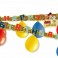 FESTONE CON PALLONCINI COLORATI E SCRITTA HAPPY BIRTHDAY JAKE E I PIRATI  