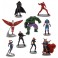 SET 9 PERSONAGGI PVC FUMETTI AVENGERS HULK FALCON PANTERA NERA DOTTOR STRANGE...